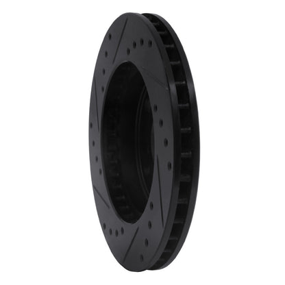 R1 Concepts R1 91-95 Toyota MR2 Front Right Drilled & Slotted Black Brake Rotor