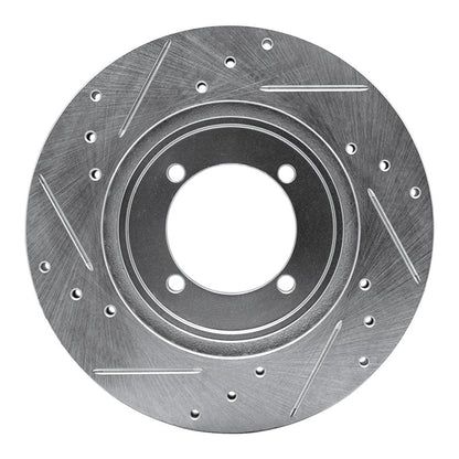 R1 Concepts R1 84-90 Dodge COLT Front Right Drilled & Slotted Silver Brake Rotor
