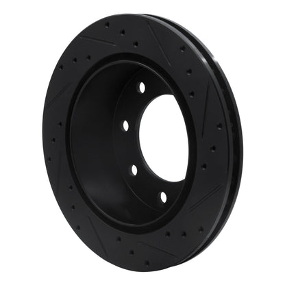 R1 Concepts R1 99-25 Chevrolet Silverado 1500 Rear Left Drilled & Slotted Black Brake Rotor