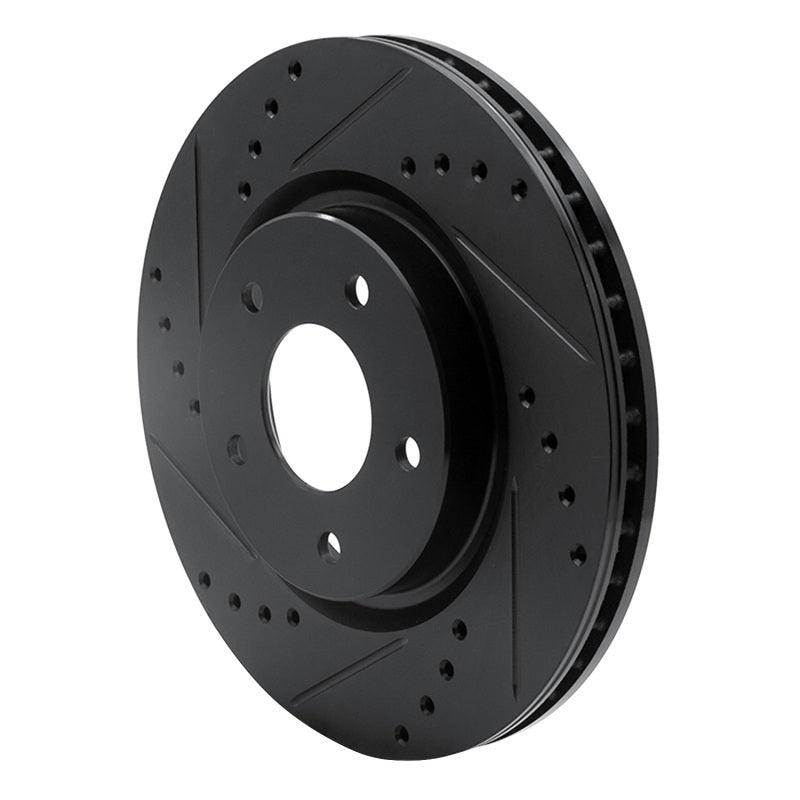 R1 Concepts R1 14-23 Nissan X-Trail (Mexico) Front Left Drilled & Slotted Black Brake Rotor
