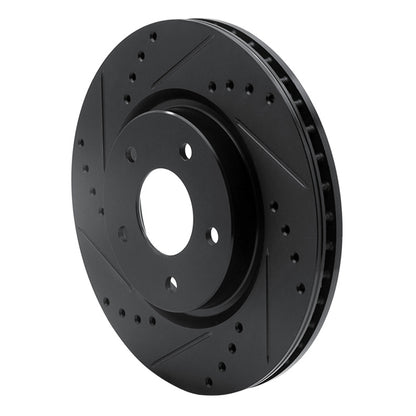 R1 Concepts R1 14-23 Nissan X-Trail (Mexico) Front Left Drilled & Slotted Black Brake Rotor