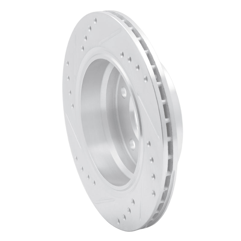 R1 Concepts R1 96-05 BMW 323CI Rear Right Drilled & Slotted Silver Brake Rotor