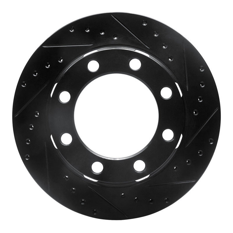 R1 Concepts R1 75-93 Dodge W200 Front Right Drilled & Slotted Black Brake Rotor