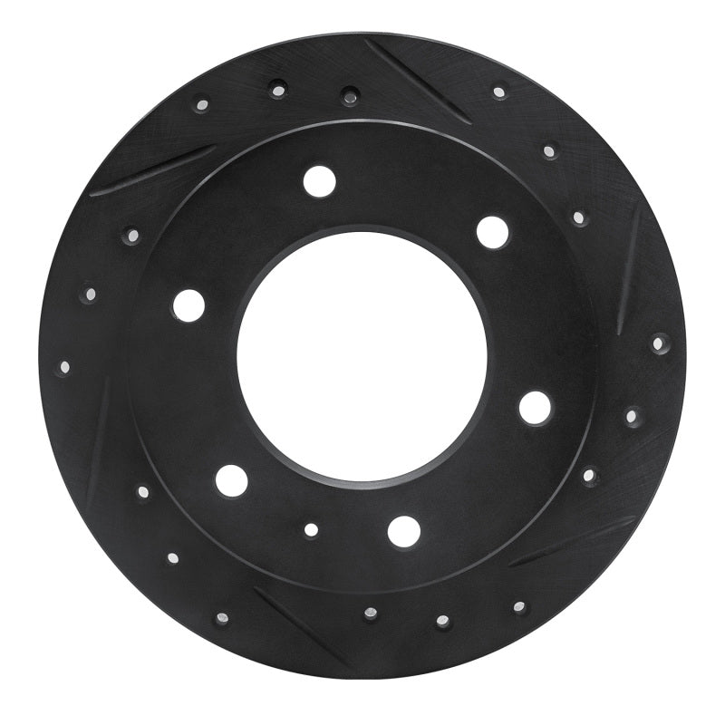 R1 Concepts R1 88-95 Isuzu AMIGO Rear Right Drilled & Slotted Black Brake Rotor