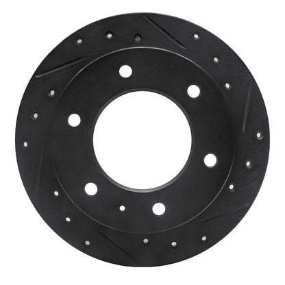 R1 Concepts R1 88-95 Isuzu AMIGO Rear Right Drilled & Slotted Black Brake Rotor