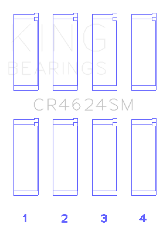 King Engine Bearings Hyundai G4KE / G4KC (Size +0.5) Rod Bearings (Set of 4)