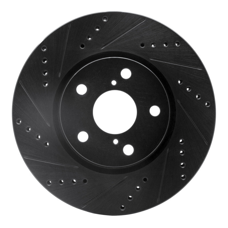 R1 Concepts R1 -25 BMW 228I xDrive Gran Coupe Right Front Drilled & Slotted Black Brake Rotor