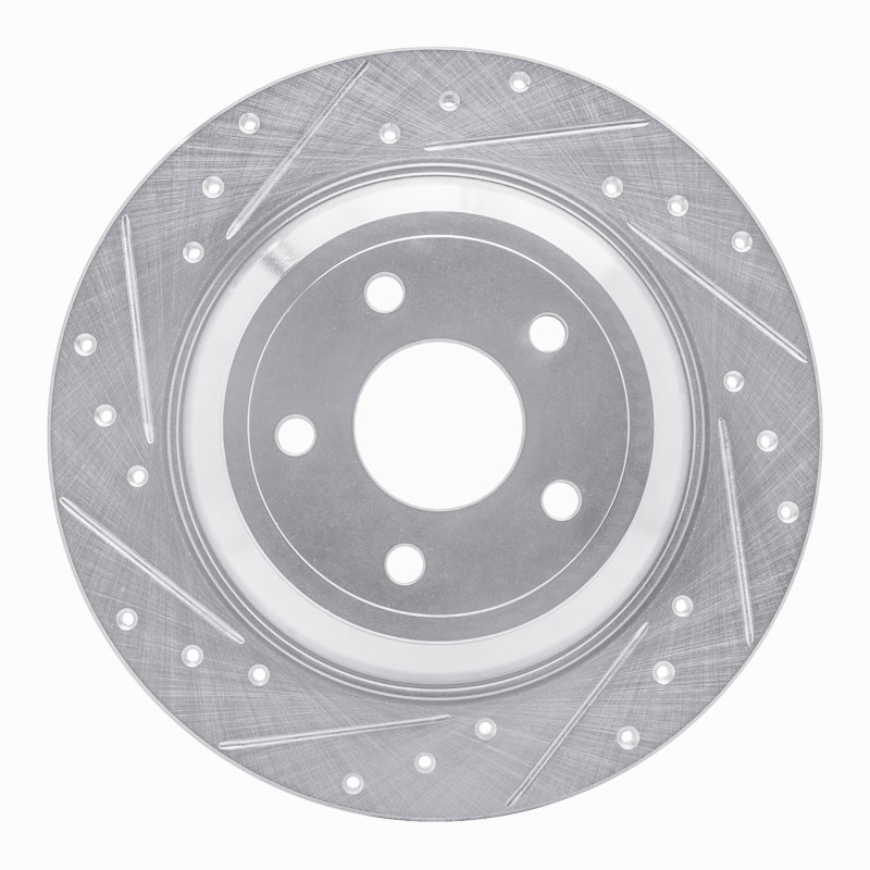 R1 Concepts R1 2016-2025 Ford Bronco Sport Rear Left Drilled & Slotted Silver Brake Rotor