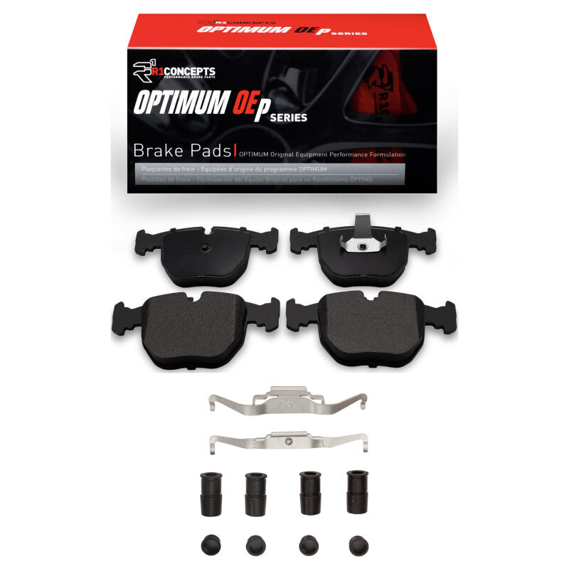 R1 Concepts R1 00-03 BMW 540I Front Optimum OE Pads & Hardware Kit