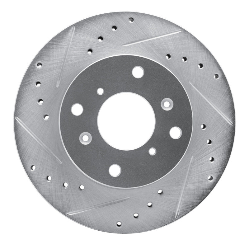 R1 Concepts R1 98-02 Acura CL Front Left Drilled & Slotted Silver Brake Rotor