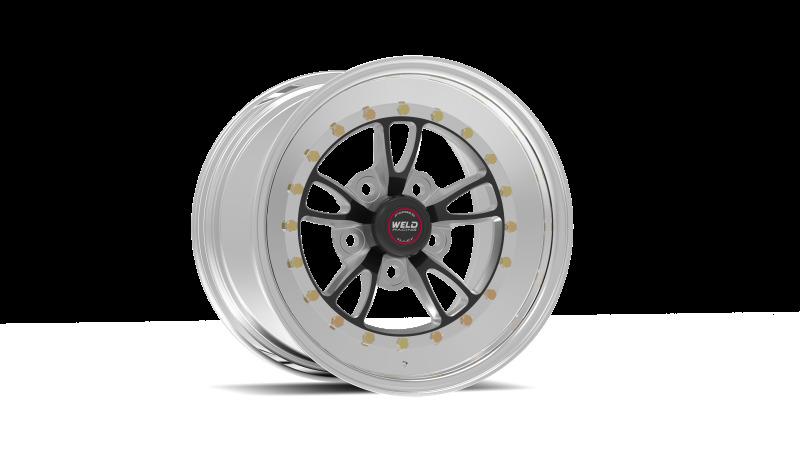Weld Full Throttle 15x7 / 5x4.5 BP / 3.5in. BS Black Wheel - Polished Non Beadlock