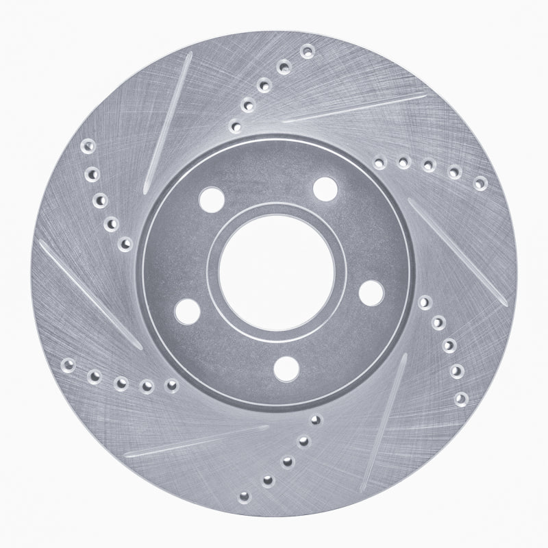 R1 Concepts R1 12-18 Ford Focus Front Left Drilled & Slotted Silver Brake Rotor