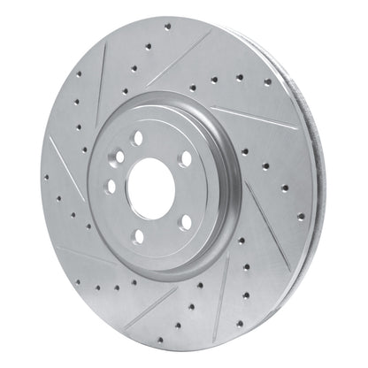 R1 Concepts R1 17-20 Jaguar F-Pace Front Left Drilled & Slotted Silver Brake Rotor