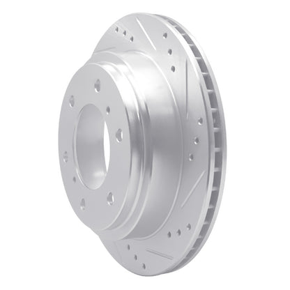 R1 Concepts R1 00-06 Mitsubishi Montero Rear Right Drilled & Slotted Silver Brake Rotor
