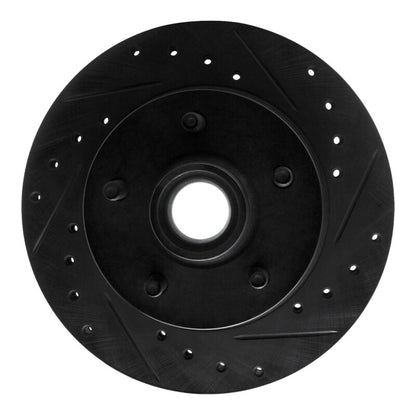 R1 Concepts R1 83-97 Ford AEROSTAR Front Right Drilled & Slotted Black Brake Rotor