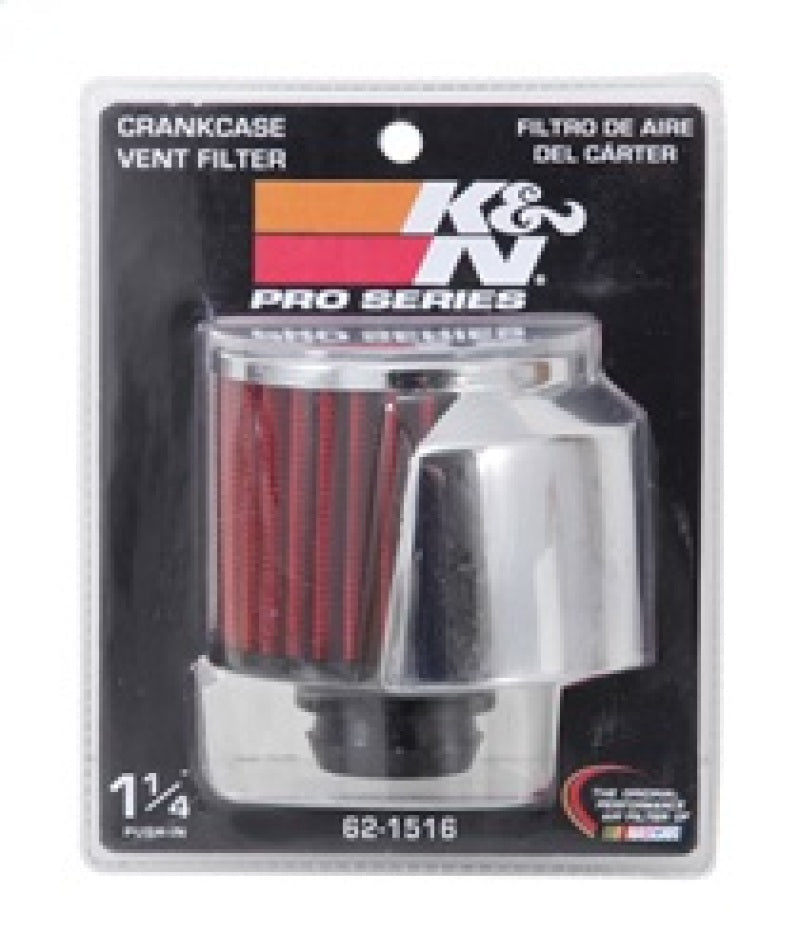 K&N Engineering K&N 1in Flange L x 3in OD x 2.5in Height Clamp On Crankcase Vent Filter