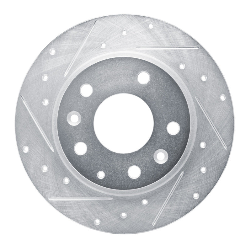 R1 Concepts R1 14-25 Mazda 3 Rear Left Drilled & Slotted Silver Brake Rotor