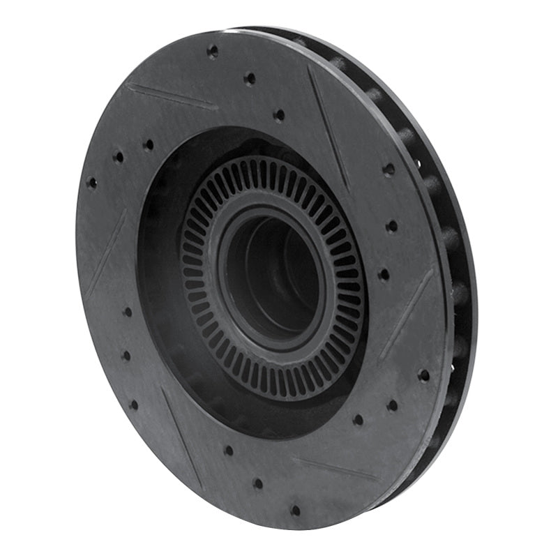 R1 Concepts R1 95-97 Ford Ranger (USA/Canada) Front Left Drilled & Slotted Black Brake Rotor