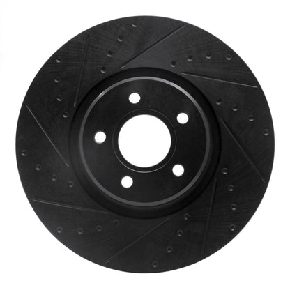 R1 Concepts R1 04-19 Ford Focus Front Left Drilled & Slotted Black Brake Rotor