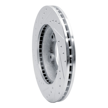 R1 Concepts R1 90-92 Toyota Land Cruiser Front Right Drilled & Slotted Silver Brake Rotor