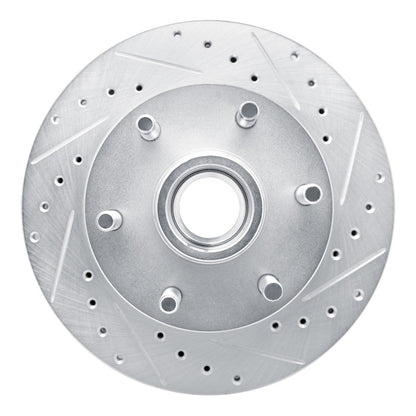 R1 Concepts R1 94-02 Chevrolet Express 2500 Front Right Drilled & Slotted Silver Brake Rotor