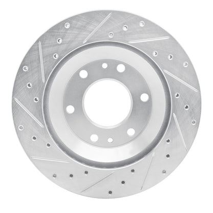 R1 Concepts R1 02-05 Buick Rainier Front Right Drilled & Slotted Silver Brake Rotor