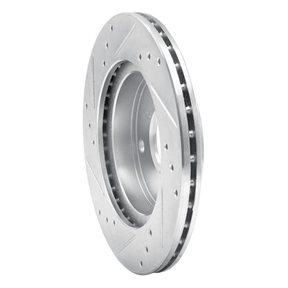 R1 Concepts R1 89-94 Suzuki SWIFT Front Right Drilled & Slotted Silver Brake Rotor
