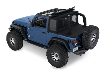 Bestop 18-23 Jeep Wrangler JL 2-Door Halftop Soft Top (Black Diamond)