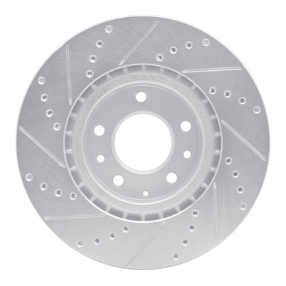 R1 Concepts R1 04-08 Mazda RX-8 Front Right Drilled & Slotted Silver Brake Rotor