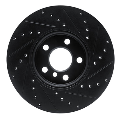 R1 Concepts R1 16-24 Mini Cooper Countryman Front Left Drilled & Slotted Black Brake Rotor