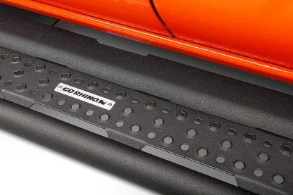 Go Rhino Dominator Extreme D6 SideSteps - Tex Blk - 80in