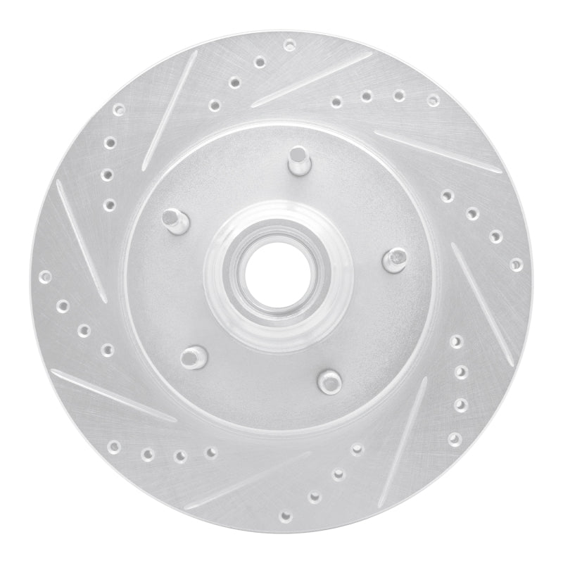 R1 Concepts R1 97-99 Ford F-150 RWD Front Left Drilled & Slotted Silver Brake Rotor