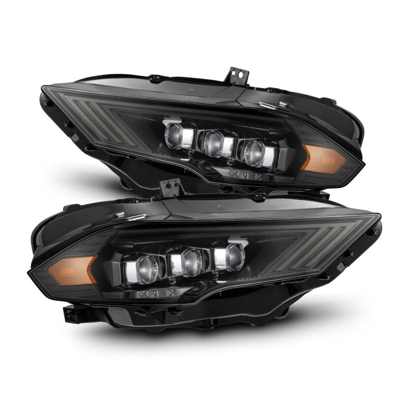 AlphaRex 18-22 Ford Mustang NOVA-Series LED Projector Headlights Alpha-Black