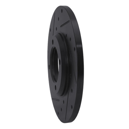 R1 Concepts R1 79-81 Toyota Celica Front Left Drilled & Slotted Black Brake Rotor