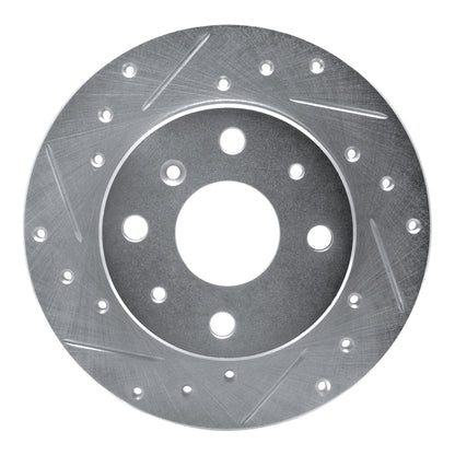 R1 Concepts R1 88-92 Daihatsu CHARADE Front Left Drilled & Slotted Silver Brake Rotor