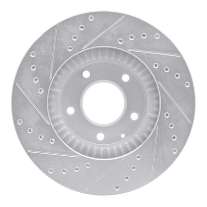 R1 Concepts R1 01-02 Mazda Millenia Front Right Drilled & Slotted Silver Brake Rotor