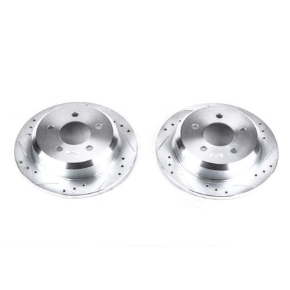 PowerStop Power Stop 93-98 Jeep Grand Cherokee Rear Evolution Drilled & Slotted Rotors - Pair