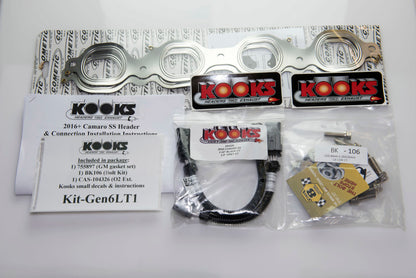 Kooks Headers Kooks 2016+ Chevrolet Camaro SS 1 7/8in x 3in SS Longtube Headers w/ Green Catted Connection Pipes