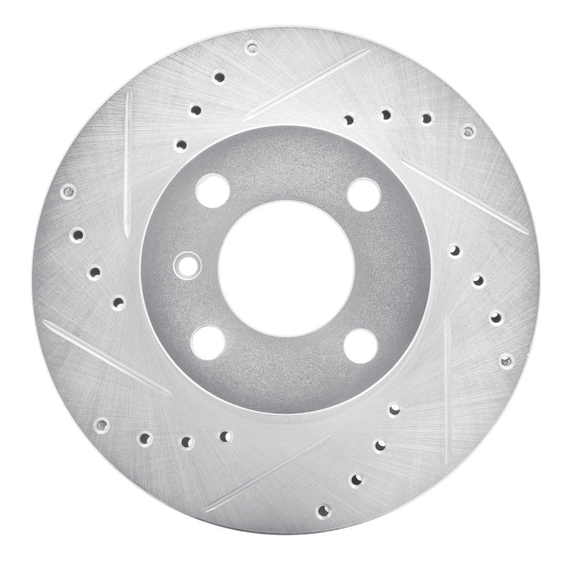 R1 Concepts R1 76-77 BMW 320I (USA/Canada) Front Left Drilled & Slotted Silver Brake Rotor