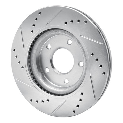 R1 Concepts R1 11-19 Nissan Juke Front Right Drilled & Slotted Silver Brake Rotor