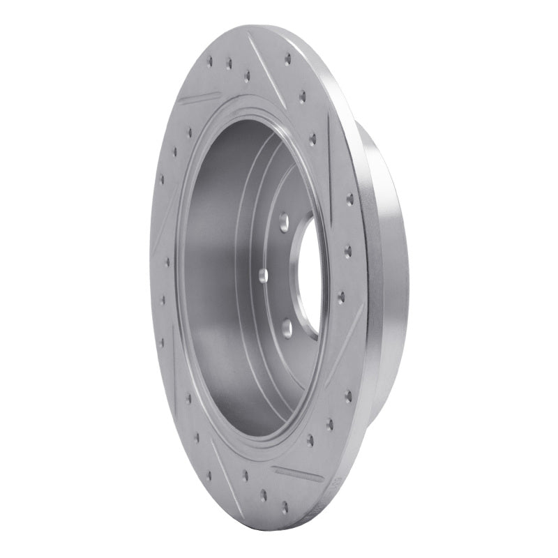 R1 Concepts R1 16-22 Hyundai TUCSON Rear Left Drilled & Slotted Silver Brake Rotor
