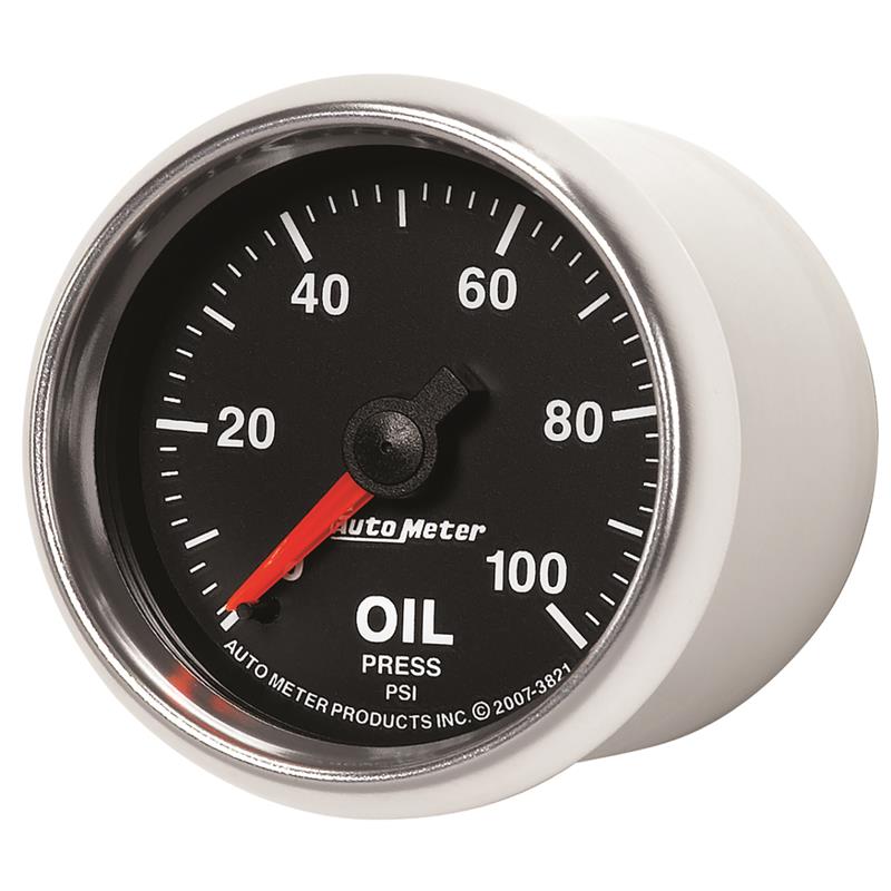 Autometer GS 52mm 0-100 PSI Mechanical Oil Pressure Gauge