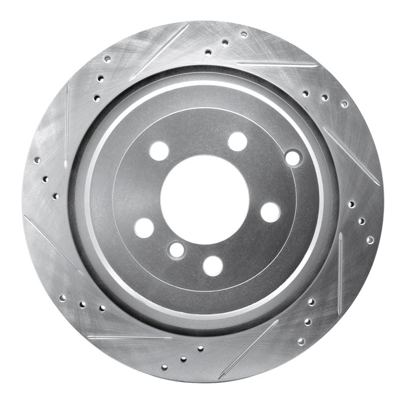 R1 Concepts R1 06-12 Land Rover Range Rover Rear Left Drilled & Slotted Silver Brake Rotor