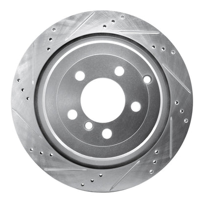 R1 Concepts R1 06-12 Land Rover Range Rover Rear Left Drilled & Slotted Silver Brake Rotor