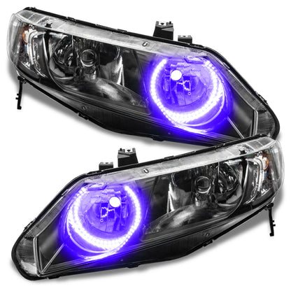 ORACLE Lighting Oracle 06-11 Honda Civic Sedan LED Headlight Halo Kit - UV/Purple