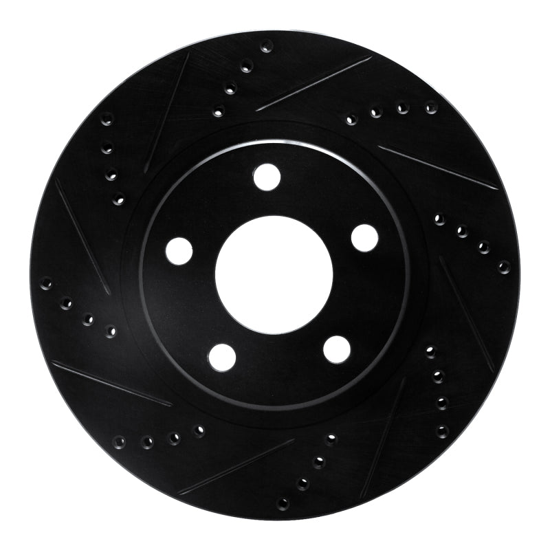 R1 Concepts R1 97-05 Buick Park Avenue Front Left Drilled & Slotted Black Brake Rotor