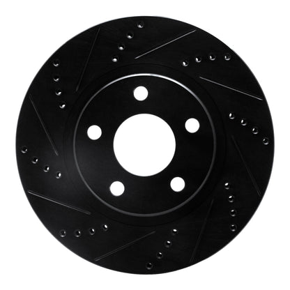R1 Concepts R1 97-05 Buick Park Avenue Front Left Drilled & Slotted Black Brake Rotor