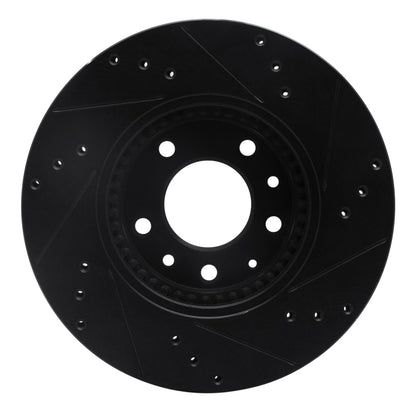 R1 Concepts R1 06-13 Ford Fusion Front Left Drilled & Slotted Black Brake Rotor