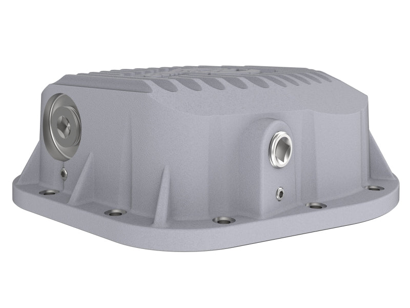 aFe Rear Differential Cover (Raw; Street Series); Ford Diesel Trucks 86-13 V8 (td)