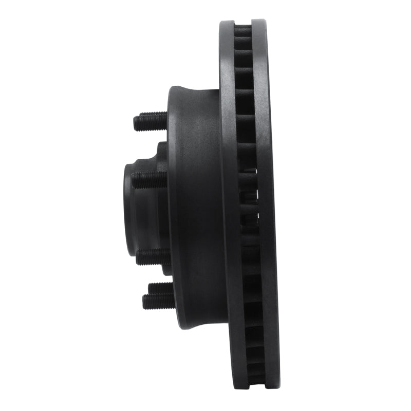 R1 Concepts R1 01-02 Chevrolet Express 3500 Front Left Drilled & Slotted Black Brake Rotor